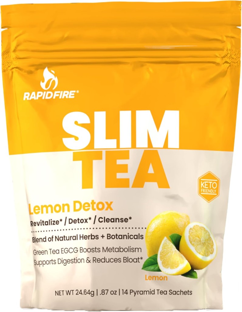 Fronte della confezione RapidFire Slim Tea Lemon Detox